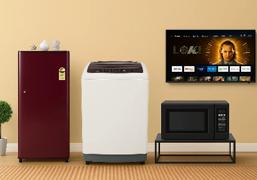 Fridge, Washing Machine, Microwave and Smart TV Combo
